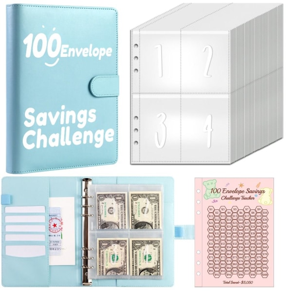 100 Days Savings Challenge Saving Challenge Perm ROSA Pink