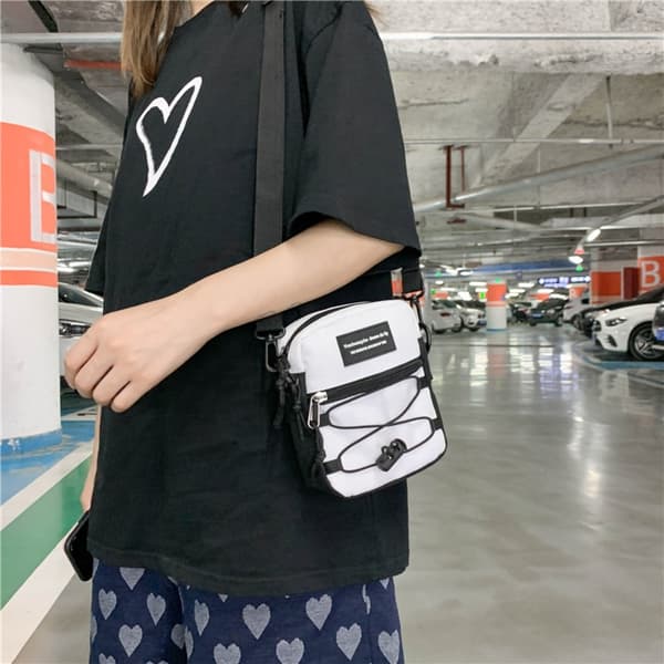 Multifunktionel Crossbody Taske Mode Messenger Taske SORT Black