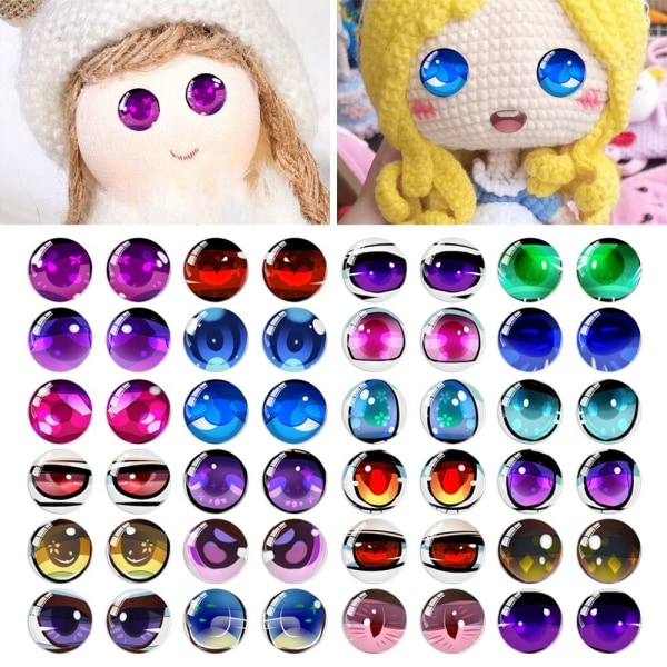 20 stk/10 par Eyes Crafts Eyes Puppet Crystal Eyes 6MMCOLOR 6mmcolor random