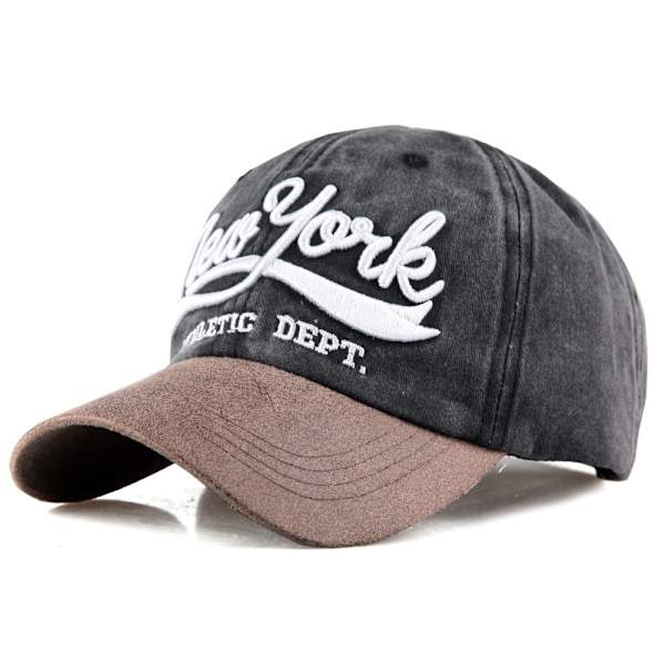 Broderi Baseball Caps Distressed Faded Casquette ARMY GREEN army green