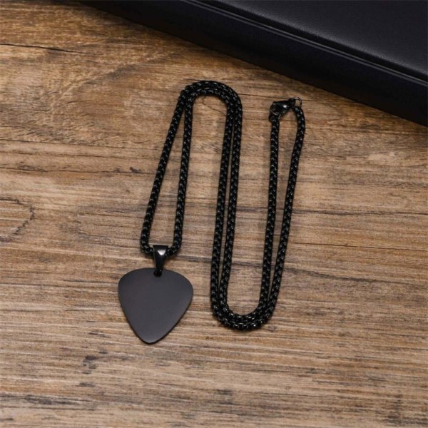 Guitar Pick Halsband Guitar Picks Hänge SVART black