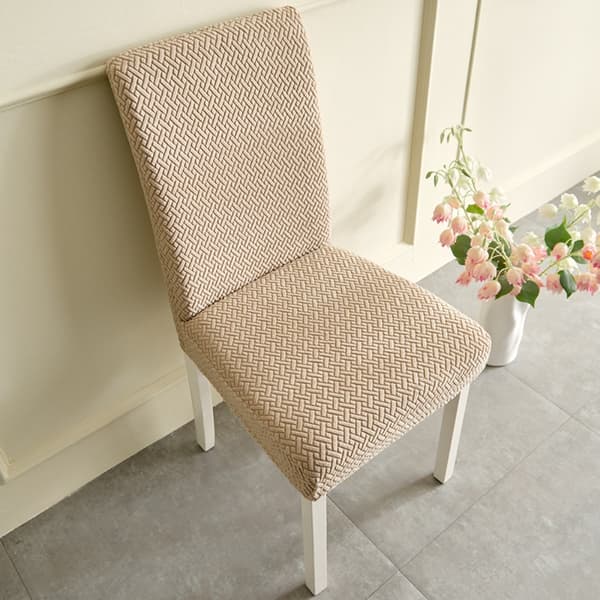 Jacquard Stolsöverdrag för matstol Ljusgrå light grey