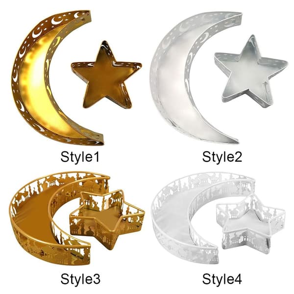 Eid Mubarak Måne og Stjerne Serveringsbrett Servise Desserttallerken
