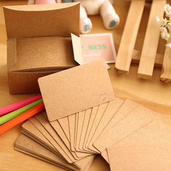100 st/ set Kraftpapper tomma kort KHAKI khaki