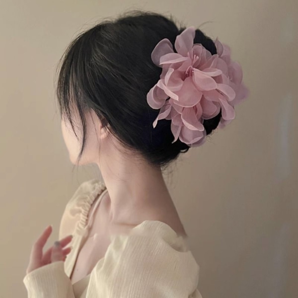 Flower Hair Claw Clip Flower Hairpin PINK Pink