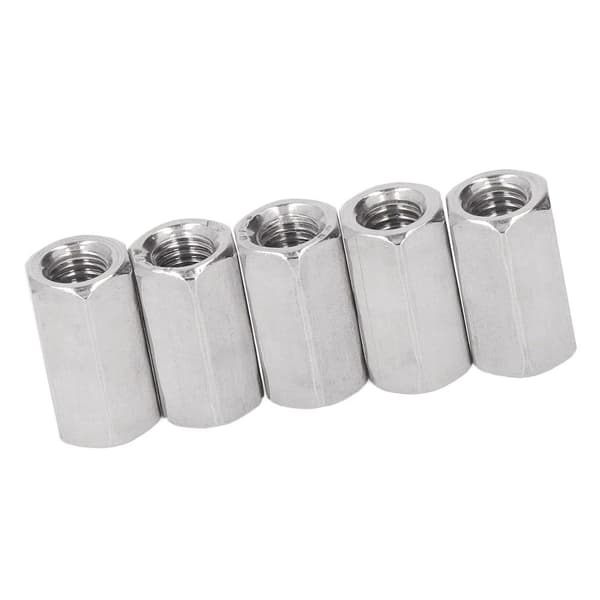 10 kpl Pitkä tanko mutteri Kuusiokantainen liitosmutteri M6x18mm Pitkät mutterit