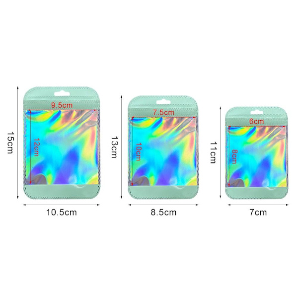 100 stk/pose Selvforseglende poser Emballagepose HVID 10,5X15 CM white 10.5x15 cm