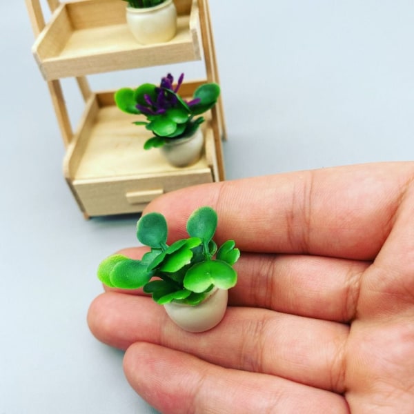 Dukkehus Miniature Plant Plastic Simulation Vase 1 1 1