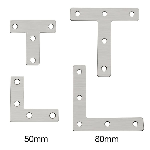 10 STK Vinkel Hjørne Kode Beslag Stand SORT 80MM black 80mm