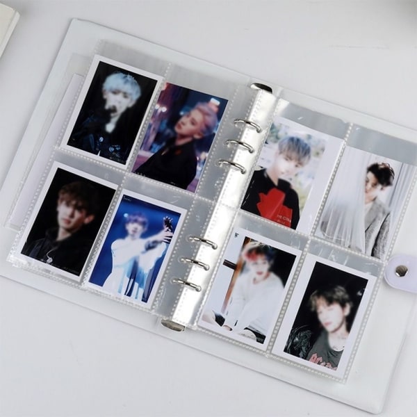 10 STK Løsblade Album Fotokort Album Binder TRANSPARENT 4 transparent 4 grids-1-4 grids-1