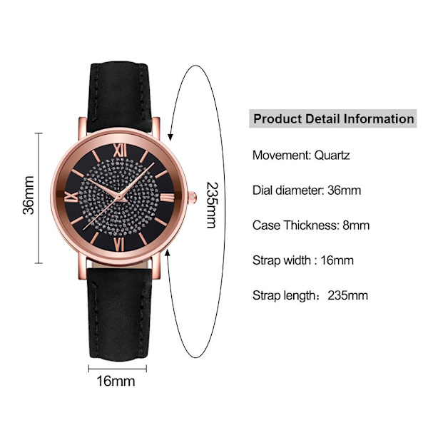 Dameklokke Quartz Armbåndsur BRUN Brown