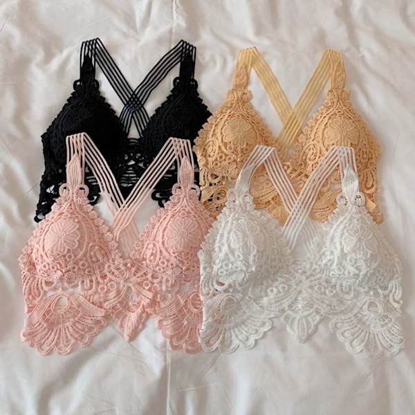 Sexig spets Camisole Hollow Out Camisole ROSA Pink