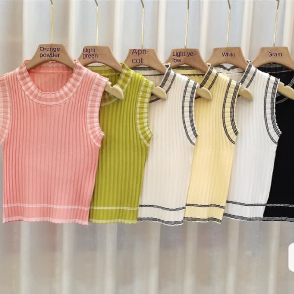 Rundhals T-shirt Vest SORT SORT Black