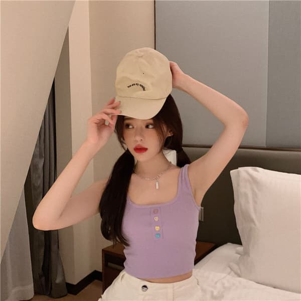 Seksikäs Sling Crop Top SININEN Blue