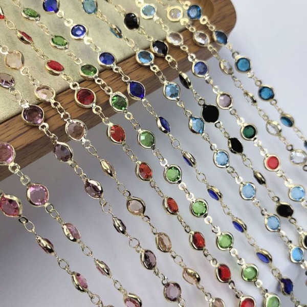 Crystal Beads Chains Halsband Chain 4 4 4