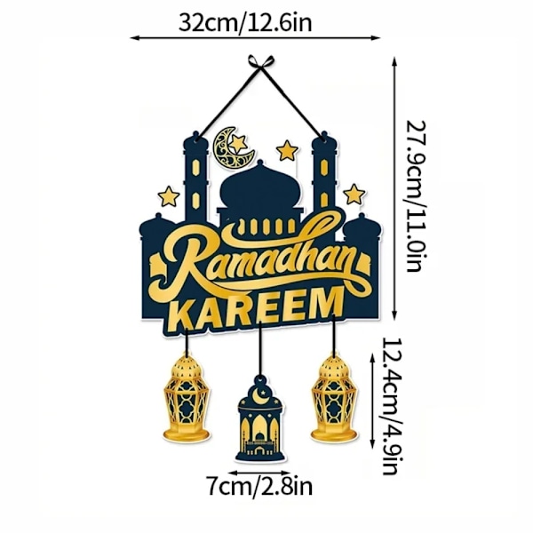 Eid Mubarak Hanging Pendant Party Hanging Flag C C C