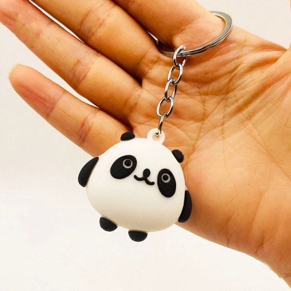 Panda nøkkelring bag nøkkelanheng 4 4 4