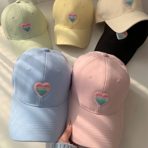 Love Heart Baseball Caps Peaked Cap BLÅ blue