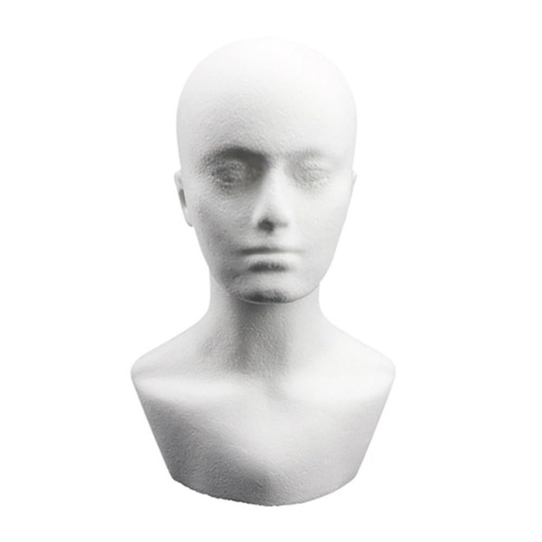Mandlig Hoved Model Mannequin Head GRÅ Grey