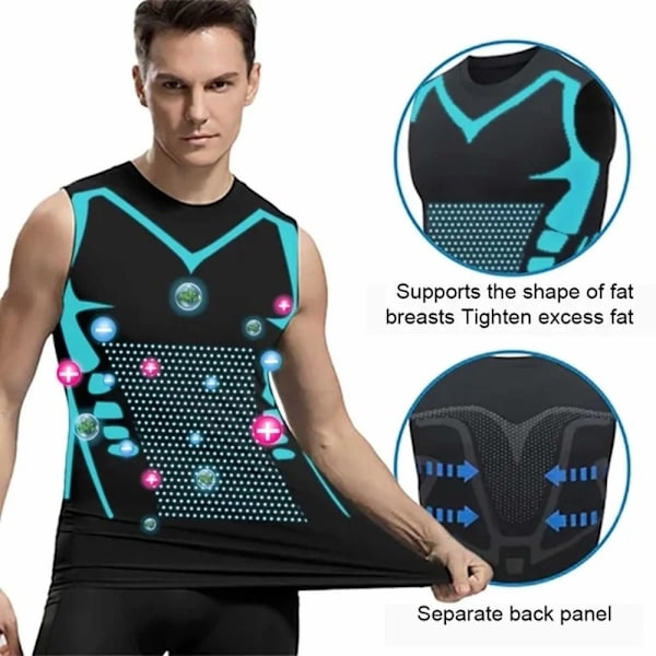 Ionic Shaping Vest Urheilullinen Ihotiiviit Liivit MUSTA M black M