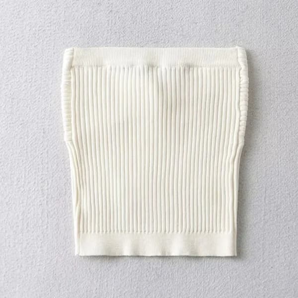 Dame Bryst Wrap Knutet Dame Topper HVIT white