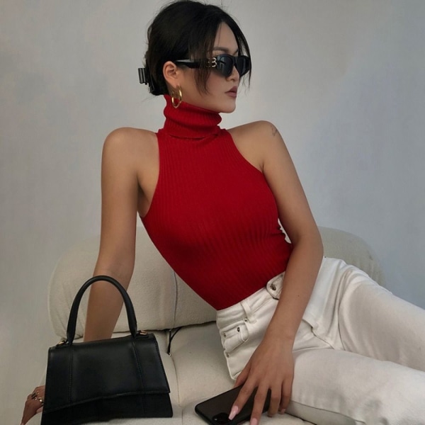 Turtleneck Knitwear Off Olkapäät MUSTA black