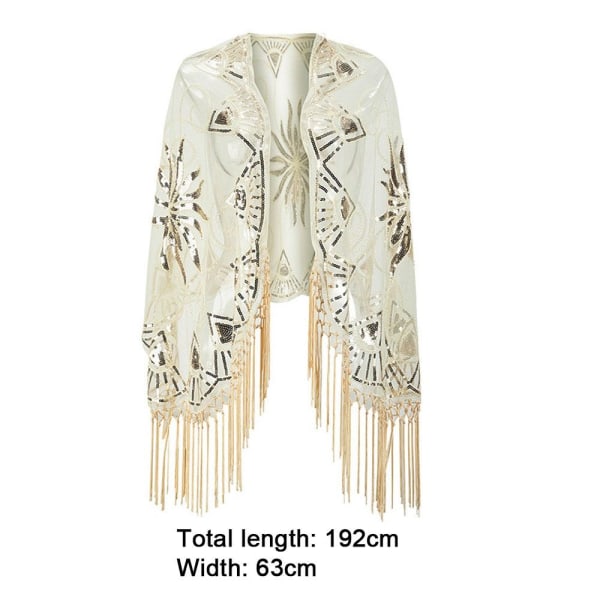 Flapper sjal Paillet sjal FARVE 4 FARVE 4 Color 4