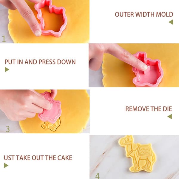8 stk/sett Eid Mubarak Kakeformer for Baking