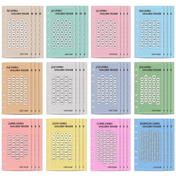 A6 100 Kuvert Spara Pengar Kontantbudgetpärmar 48 ARK USD 48 sheet