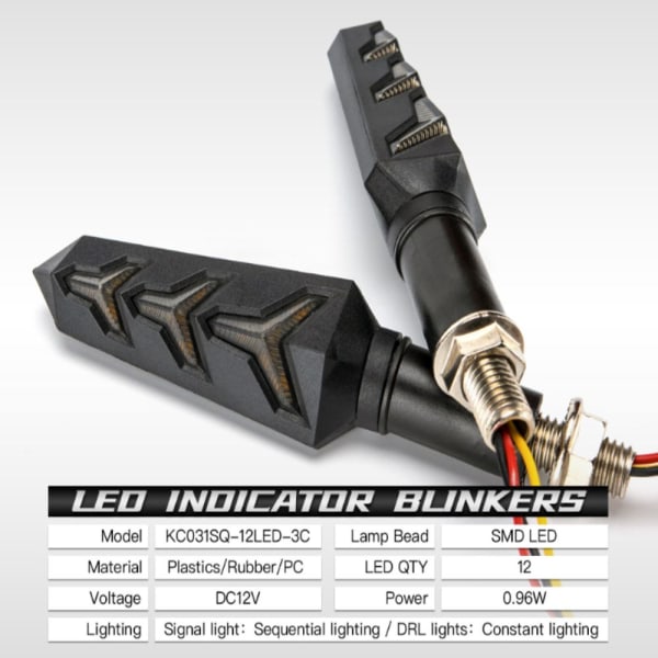 6st Motorcykel Blinkers LED Blinkers Blinkers Relä