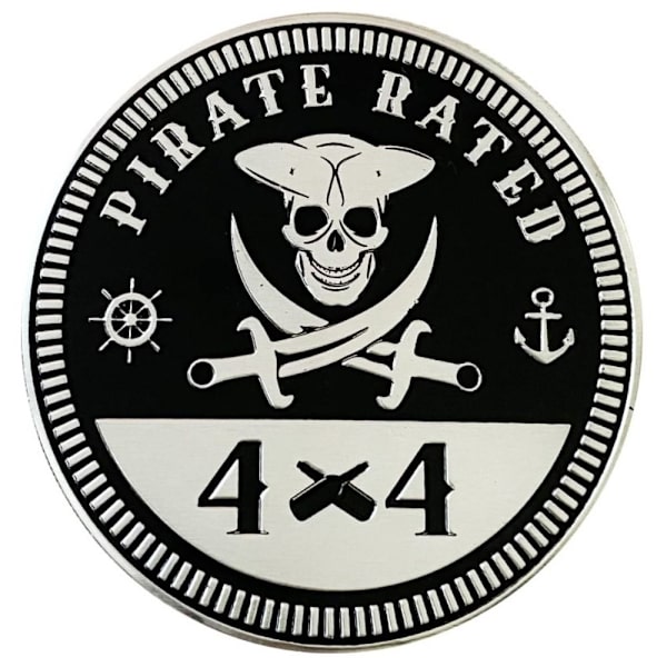 2st Pirate Badge Klassad Bilemblem 4 X 4 Metal Automotive Badge