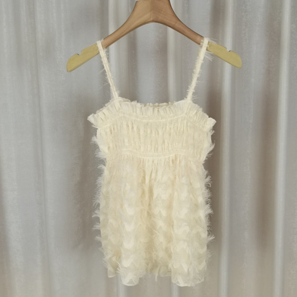 Tofs Sling Crop Top VIT White