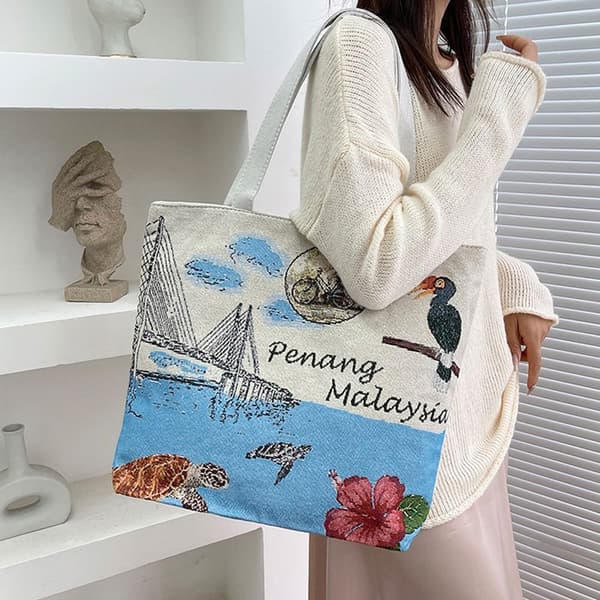 Dame Corduroy Tote Tasker Håndtaske 4 4 4