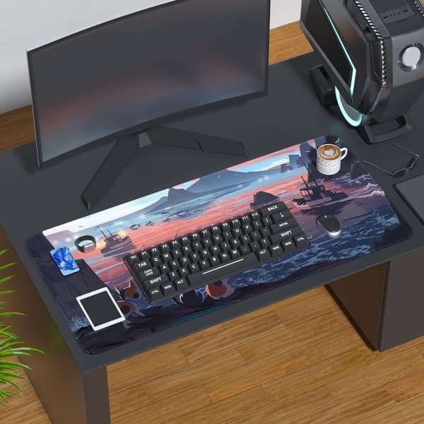 Kattefiske Stor Gaming Musematte Stor Musematte Gaming Skrivebord