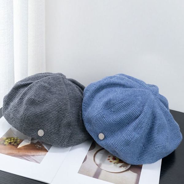 Dame Berets Vinterluer GRÅ Grey