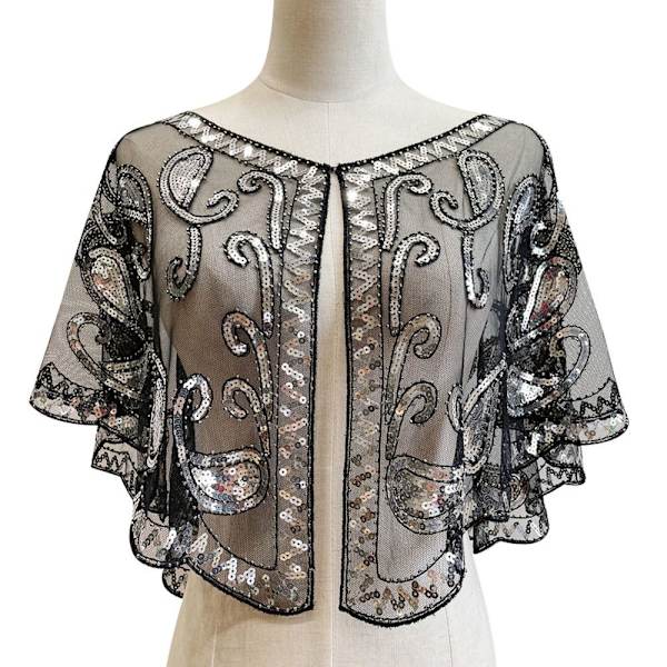 Flapper Sjal Sequin Sjal FÄRG 8 FÄRG 8 Color 8