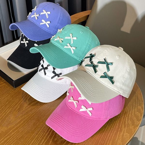 Bow Knot Baseballall Cap Dopamin Baseball Cap KHAKI Khaki
