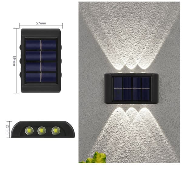 2/4 STK. Solcellelamper Væglamper HVID 4 STK. 4 STK. white 4PCS-4PCS