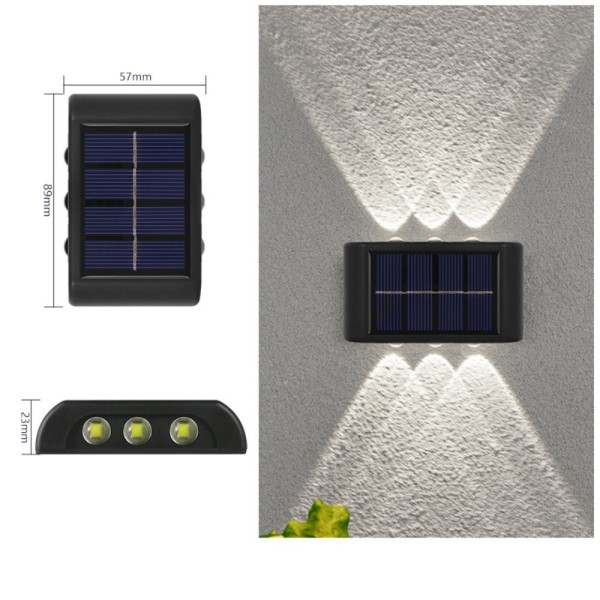 2/ 4STK Solcellelamper Vegglys VARM HVIT 4STK 4STK warm white 4PCS-4PCS