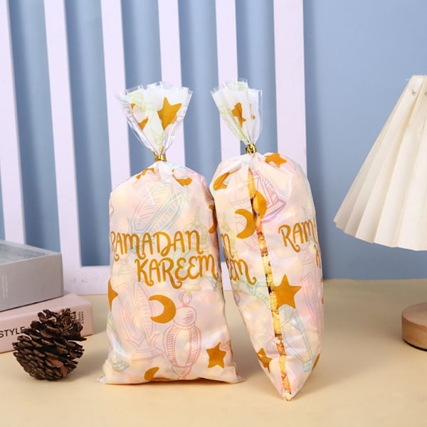 50 kpl Ramadan Kareem Lahjakassit Eid Mubarak Candy Cookie Bag
