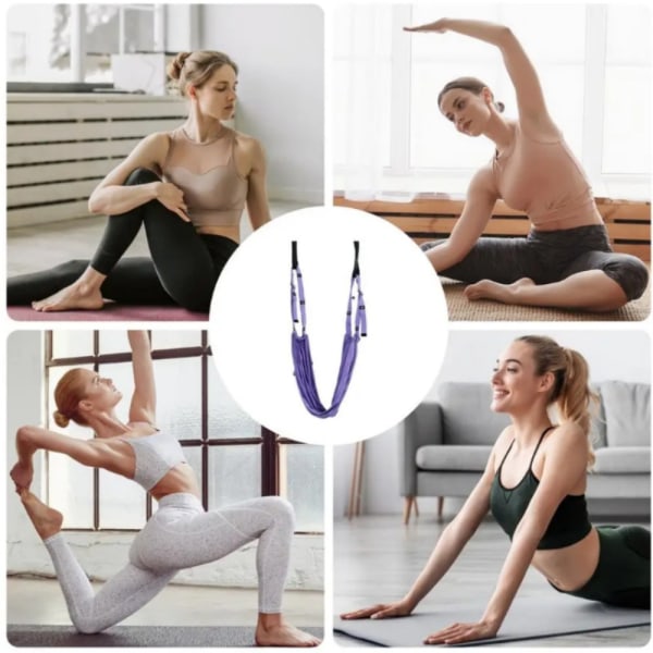 Pull Rope Aerial Yoga Strap Stretch Jalkahalkaisija Trainer PURPURIA Purple