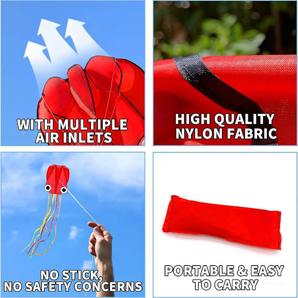 Octopus Kite 3D Kite BLUE 100M KITE LINE 100M KITE LINE Blue 100m Kite Line-100m Kite Line