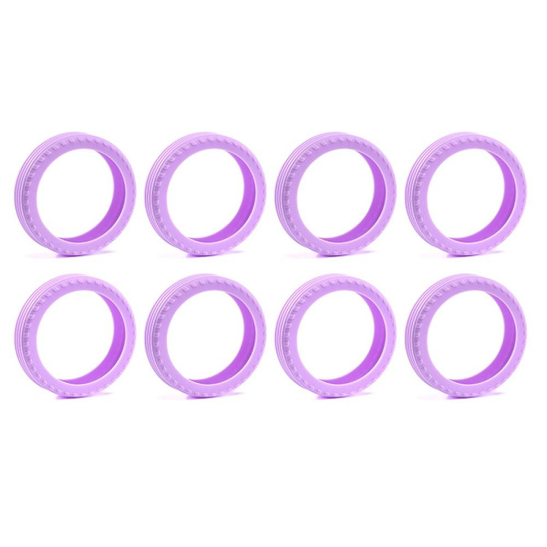 8 kpl / set Matkalaukkujen pyörän kengät Matkalaukun pyörien suoja Purple 8Pcs-8Pcs