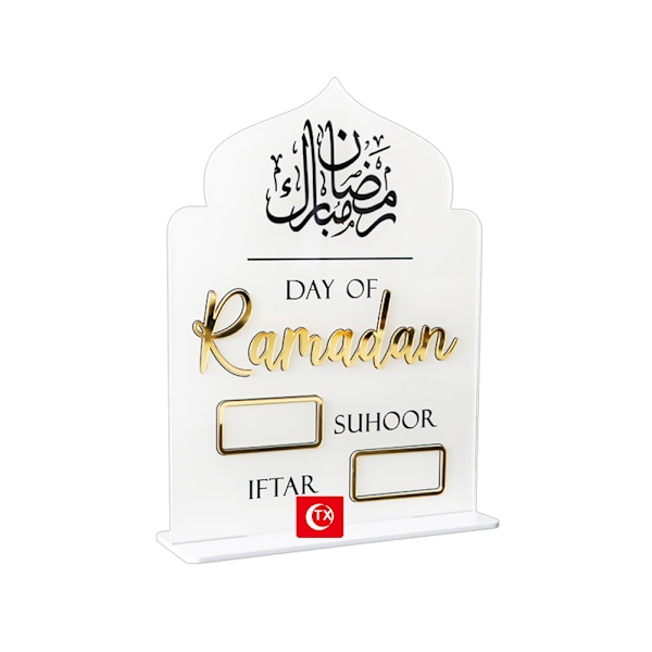Akryl nedräkningskalender för Eid Mubarak Ramadan Kareen-fest 2025