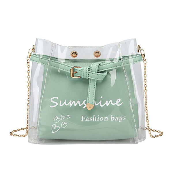 2 in 1 olkalaukut Jelly Bag VAALEAN VIHREÄ light green