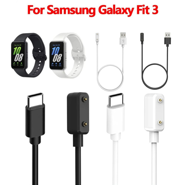 Smartband Ladekabel Klokke Laderledning HVIT TYPE-C TYPE-C White Type-C-Type-C