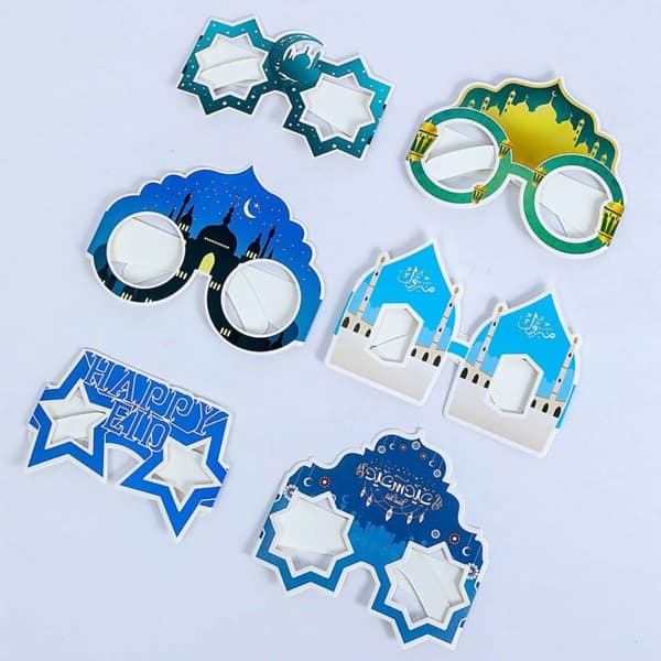 12 st Pappersglasögon EID Mubarak Ramadan Solglasögon