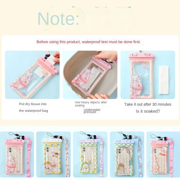 Mobiltelefon Vattentät Väska Simning Phone case 3 3 3