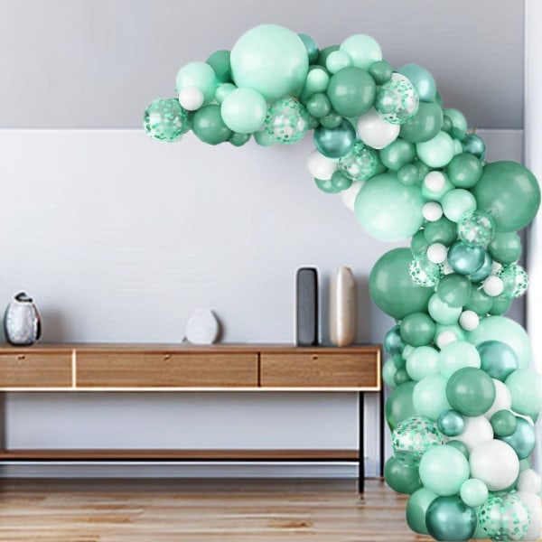 Grønne ballonger Garland Arch Kit Grønne konfettiballonger