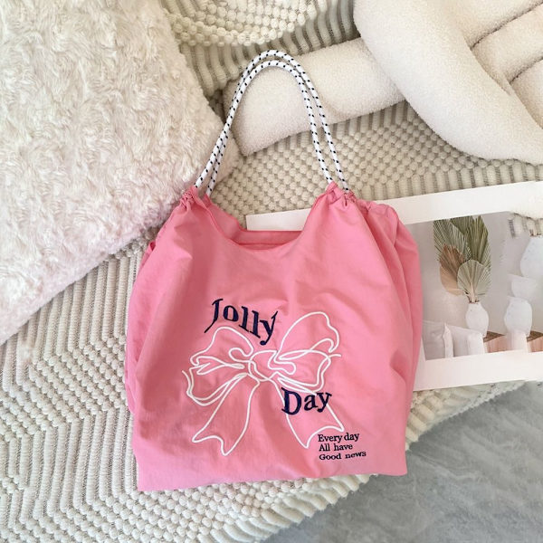 Snøre Tote Bag Shopping Bag PINK pink